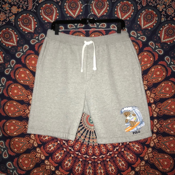 polo bear sweat shorts